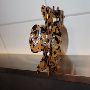 Handmade Custom Rhinestone Initial Rhinestone Clip